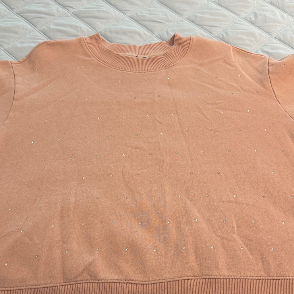 A New Day Women's Sweater In Peach With Gold Accents